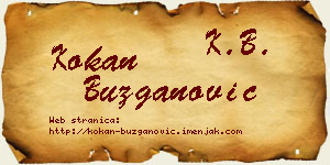 Kokan Buzganović vizit kartica